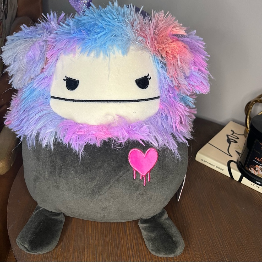 Squishmallows Valentine 12" Frumpy Girly Goth Black Bigfoot Plush New